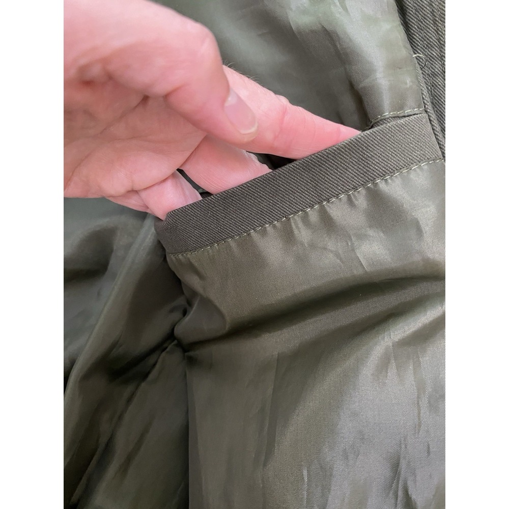 LD Kasild Men's S Olive Green Full Zip Military Lined Cotton Bomber Army Jacket - Picture 11 of 11